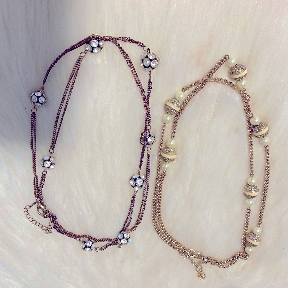 Two jcrew necklaces!! ❤️